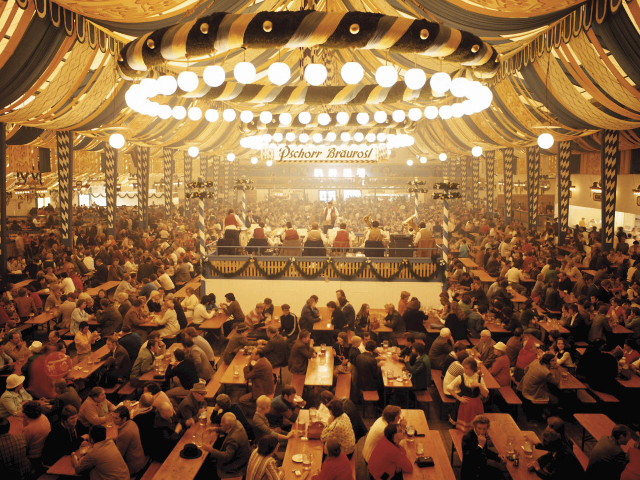 Oktoberfest festival in tent , Germany