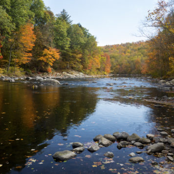 Views of the Farmington River in Canton, CT