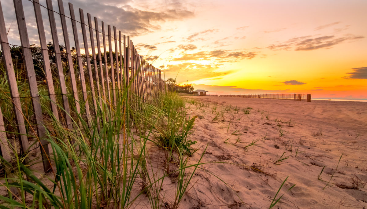 sunset beach at long island kings park new york